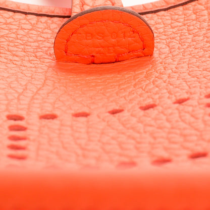 Hermes Taurillon Clemence Amazone Evelyne TPM Orange Poppy Saint Cyr 10 of 12