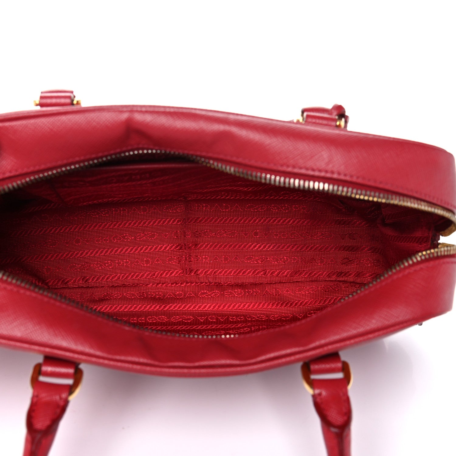 Prada Saffiano Lux Bowler Fuoco 4 of 18