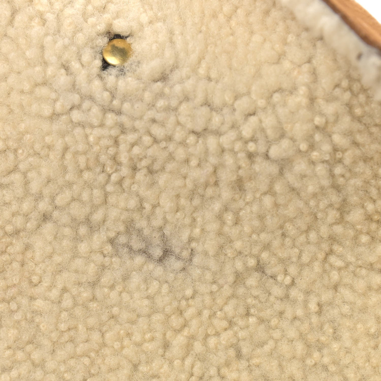 Miu Miu Suede Shearling Studded Tote Brown 14 of 14