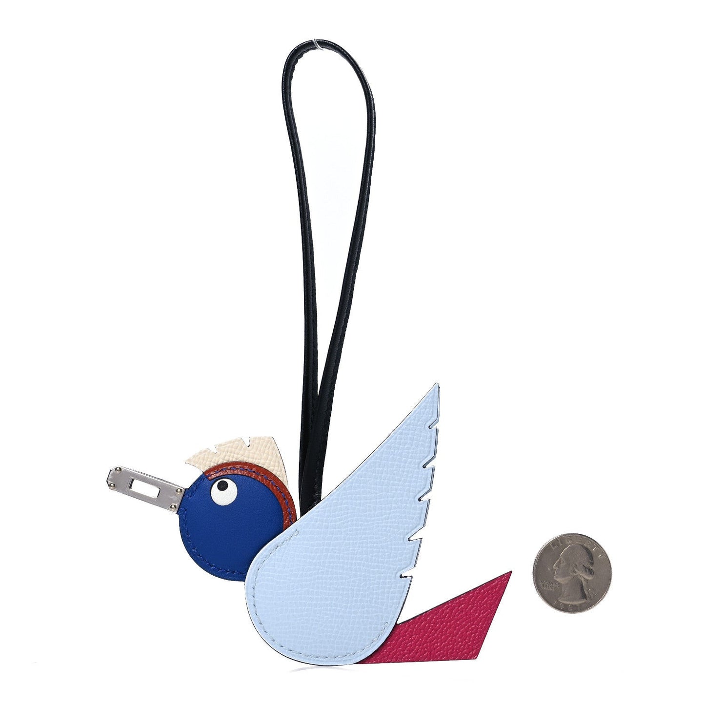 Epsom Swift Chevre Mysore Birdy Bag Charm Bleu Brume Rose Mexico Bleu Royal Cuivre Nata Black