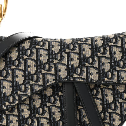 Christian Dior Oblique Saddle Bag With Strap Blue 8 of 11