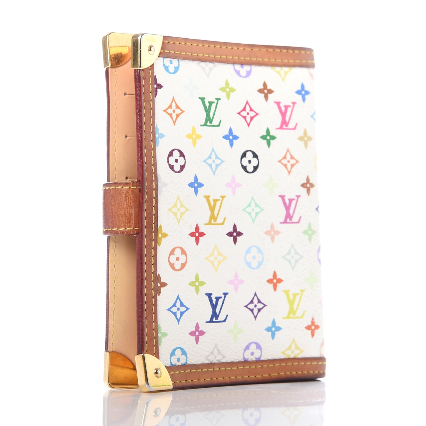 Monogram Multicolor Small Ring Agenda Cover White