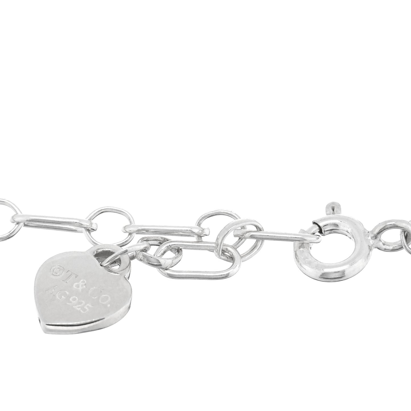 Sterling Silver Enamel Love Notes Logo Charm Bracelet Blue