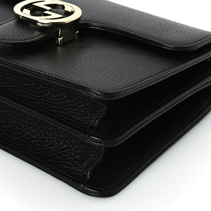 Gucci Dollar Calfskin Small Interlocking G Shoulder Bag Black 8 of 8