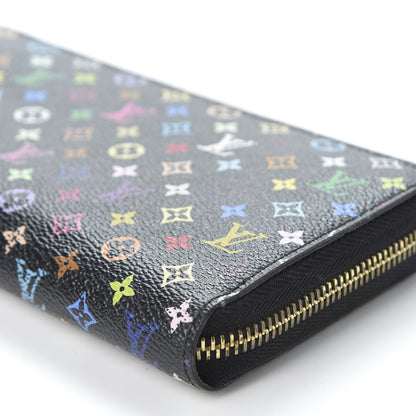 Louis Vuitton Monogram Multicolor Zippy Wallet Black Violet 6 of 8
