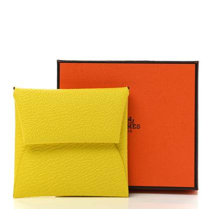 Hermes Chevre Mysore Bastia Coin Purse Jaune Citron 8 of 8