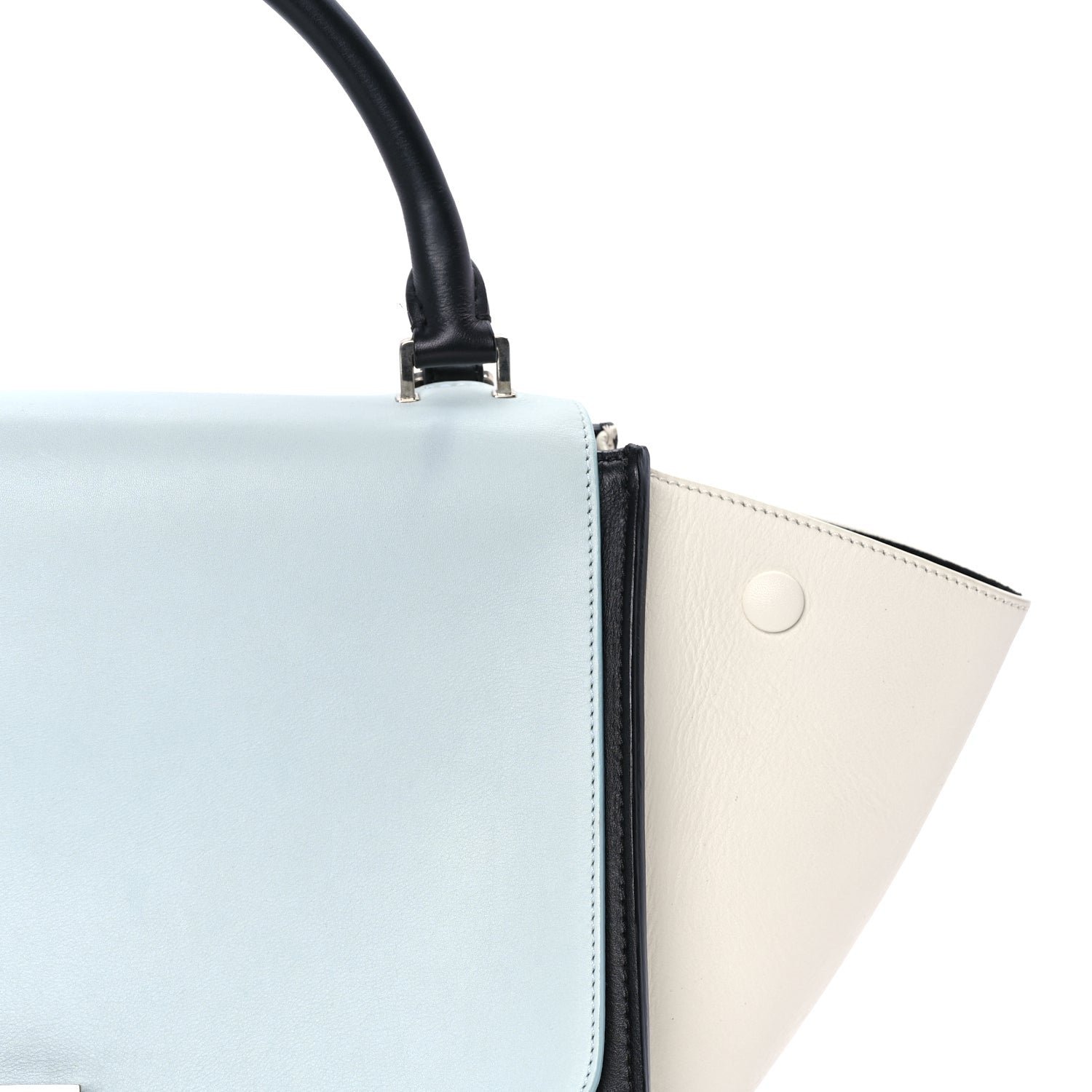 Celine Calfskin Medium Tri-color Trapeze Glacier 6 of 7
