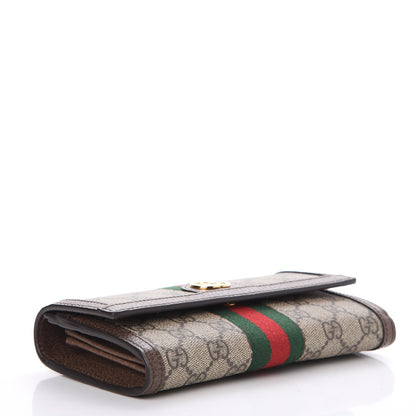Gucci GG Supreme Monogram Web Ophidia Continental Wallet Brown 4 of 8
