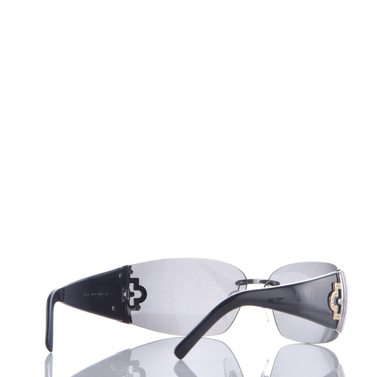 Bulgari Crystal 855-B Sunglasses Black 4 of 6