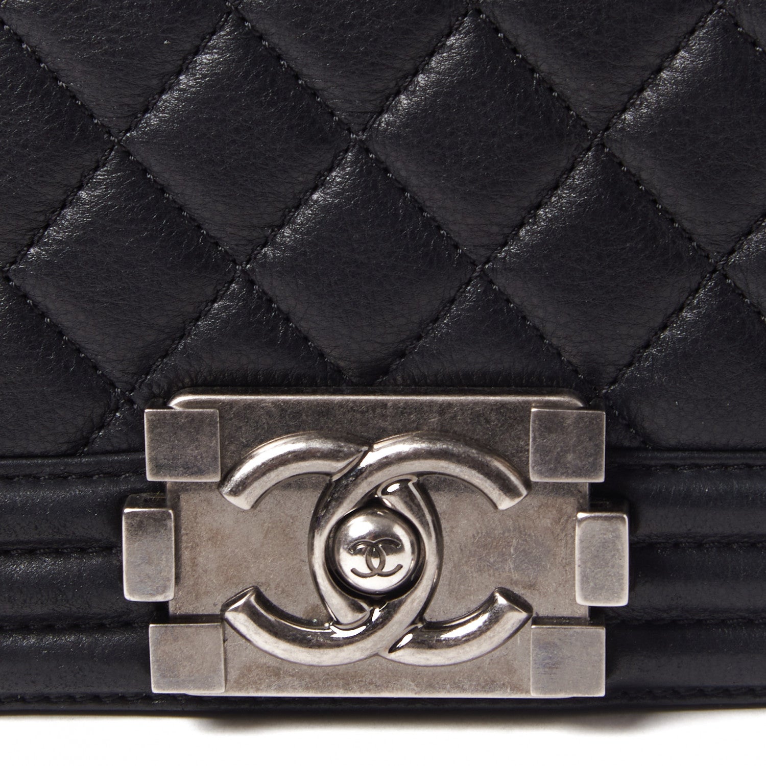 Chanel Calfskin Quilted Medium Boy Flap Black 7 of 9
