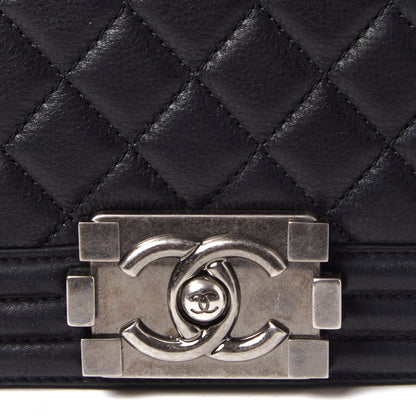 Chanel Calfskin Quilted Medium Boy Flap Black 7 of 9