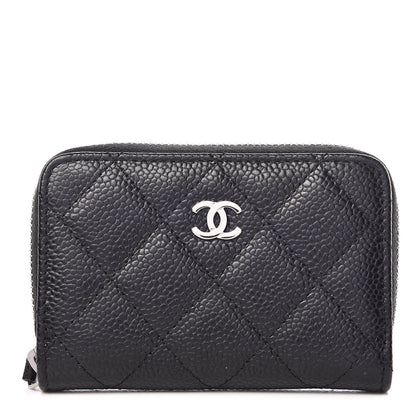 Chanel Caviar Quilted Zip Coin Purse Black 1 of 8