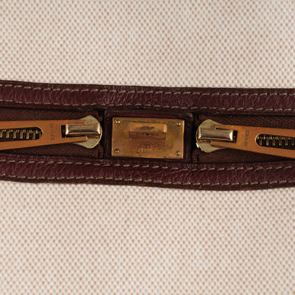 Hermes Taurillon Clemence Toile Victoria 50 Ecru Havane 11 of 17