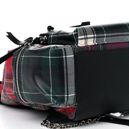 Burberry Laminated Tartan Patchwork Medium Rucksack Backpack Military Red 8 of 18