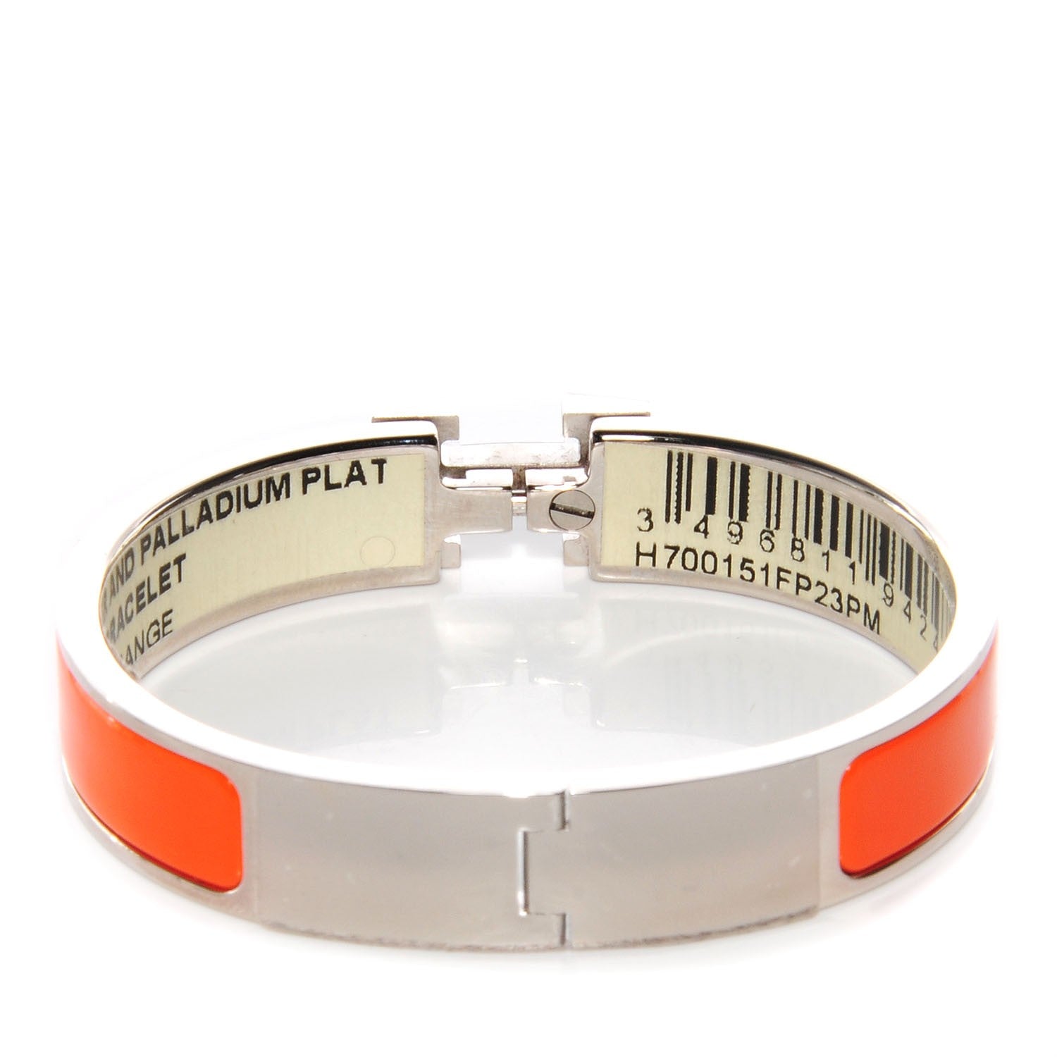 Hermes Enamel Narrow Clic Clac H Bracelet PM Orange 5 of 7