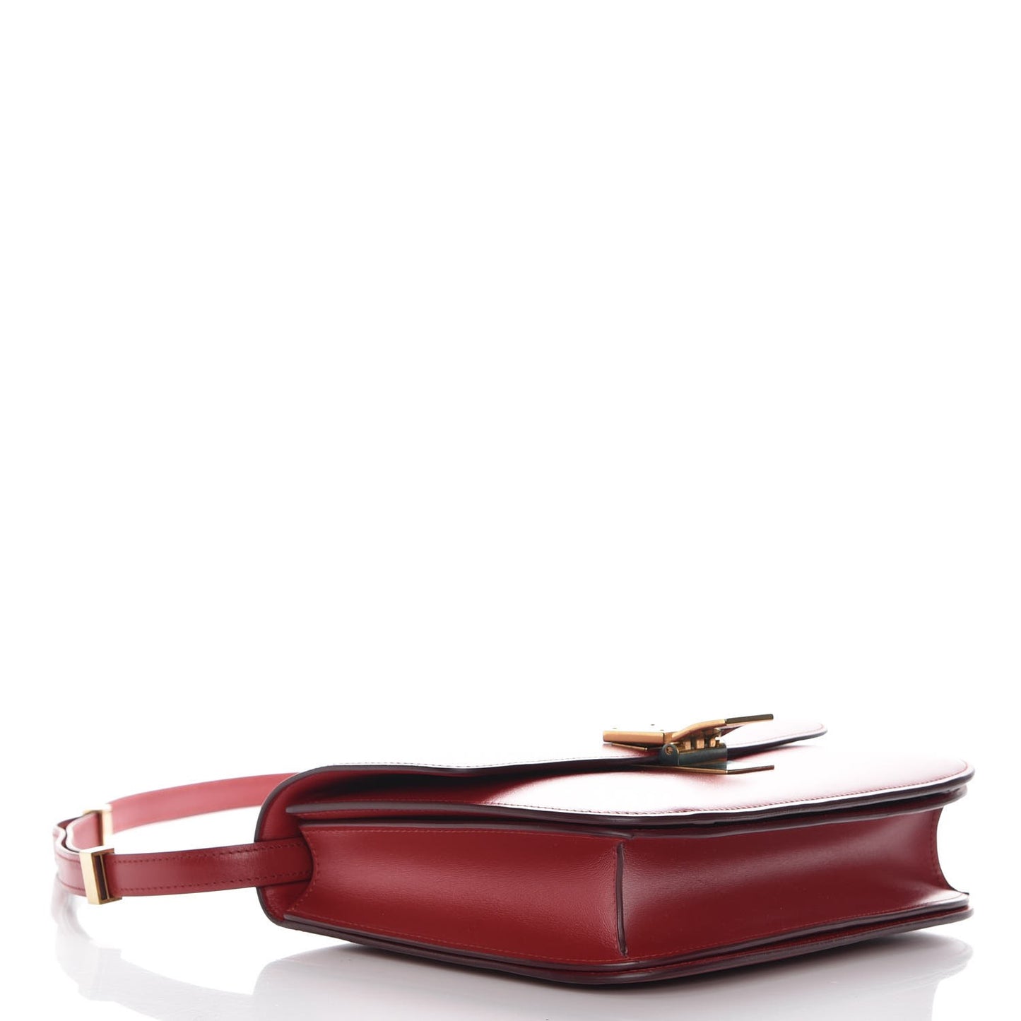 Box Calfskin Medium Classic Box Flap Bag Red