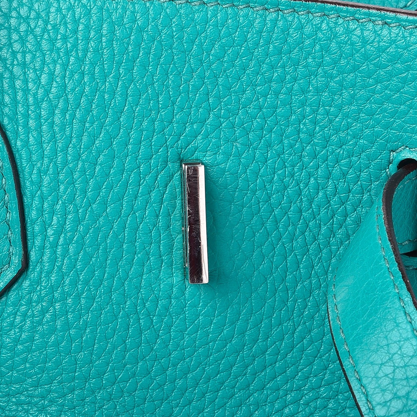 Taurillon Clemence Birkin 35 Bleu Paon