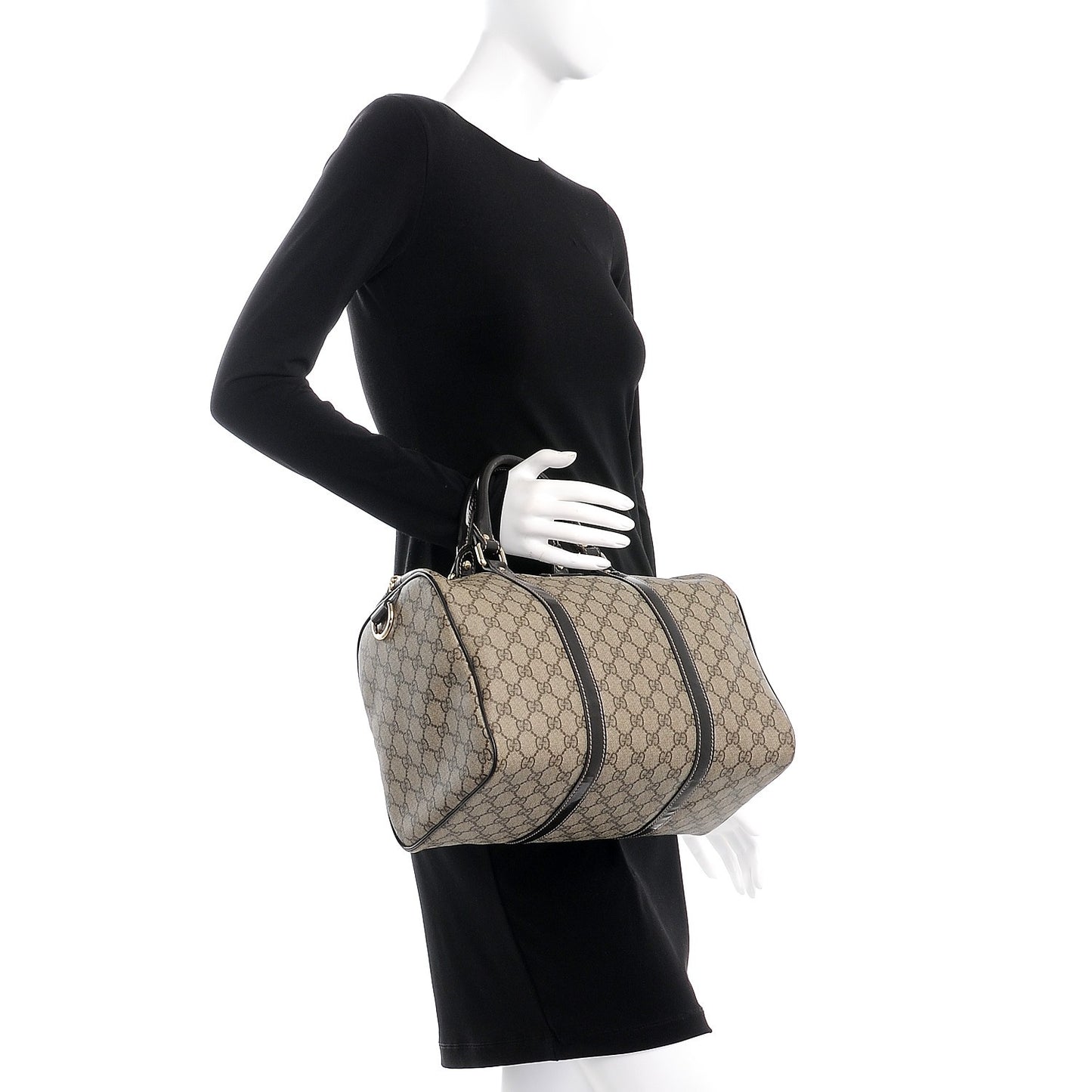 GG Plus Monogram Medium Joy Boston Dark Brown