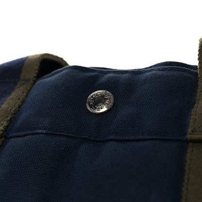 Hermes Canvas Fourre Tout MM Navy Brown 9 of 9