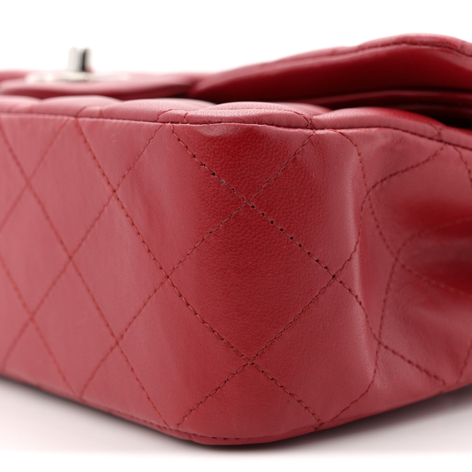 Chanel Lambskin Quilted Medium Double Flap Red 10 of 11