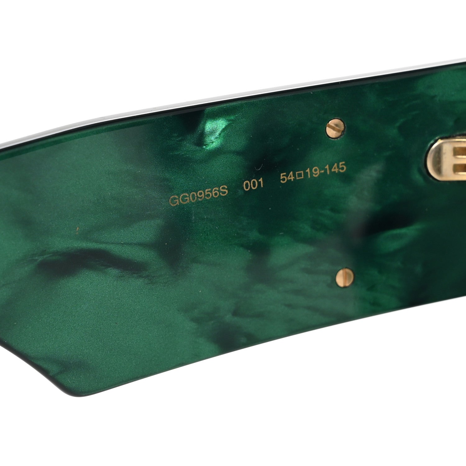 Gucci Acetate Square Frame Sunglasses GG0956S Green Black 6 of 7