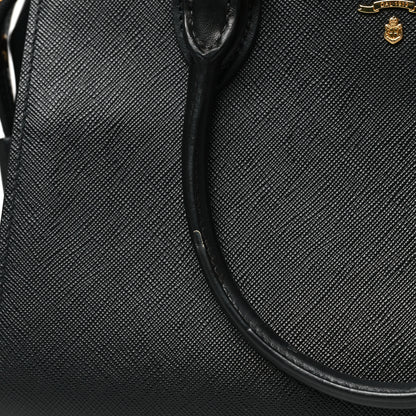 Prada Saffiano Soft Calfskin Double Handle Satchel Black 10 of 10