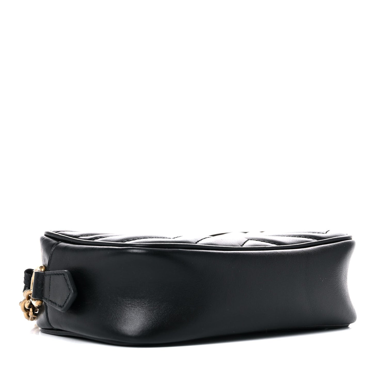 Calfskin Matelasse Mini GG Marmont Chain Shoulder Bag Black