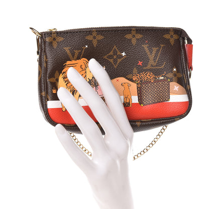 Louis Vuitton Monogram 2018 Christmas Animation Mini Cats Pochette Accessories 3 of 8