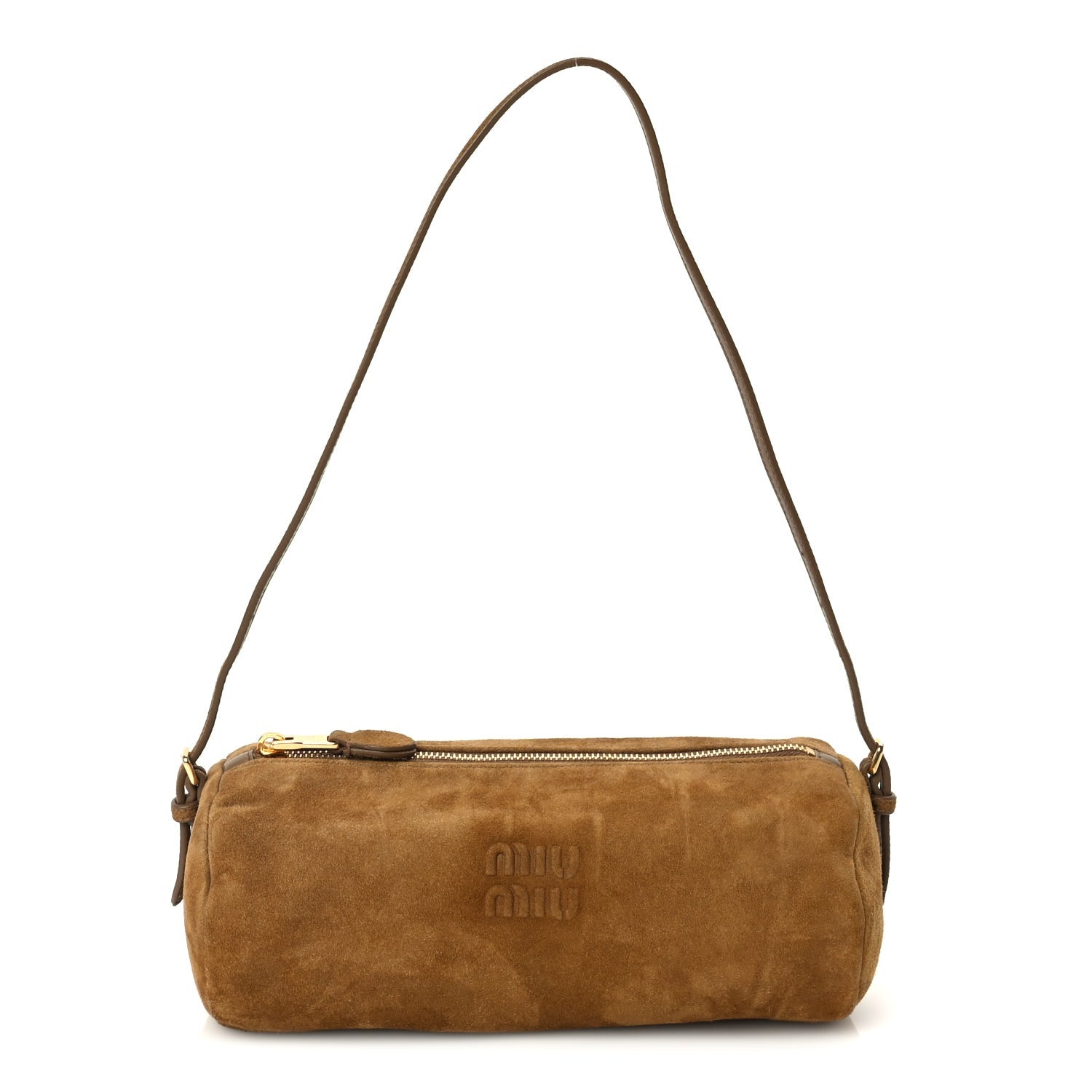 Miu Miu Suede Pouch Olive Green 1 of 8