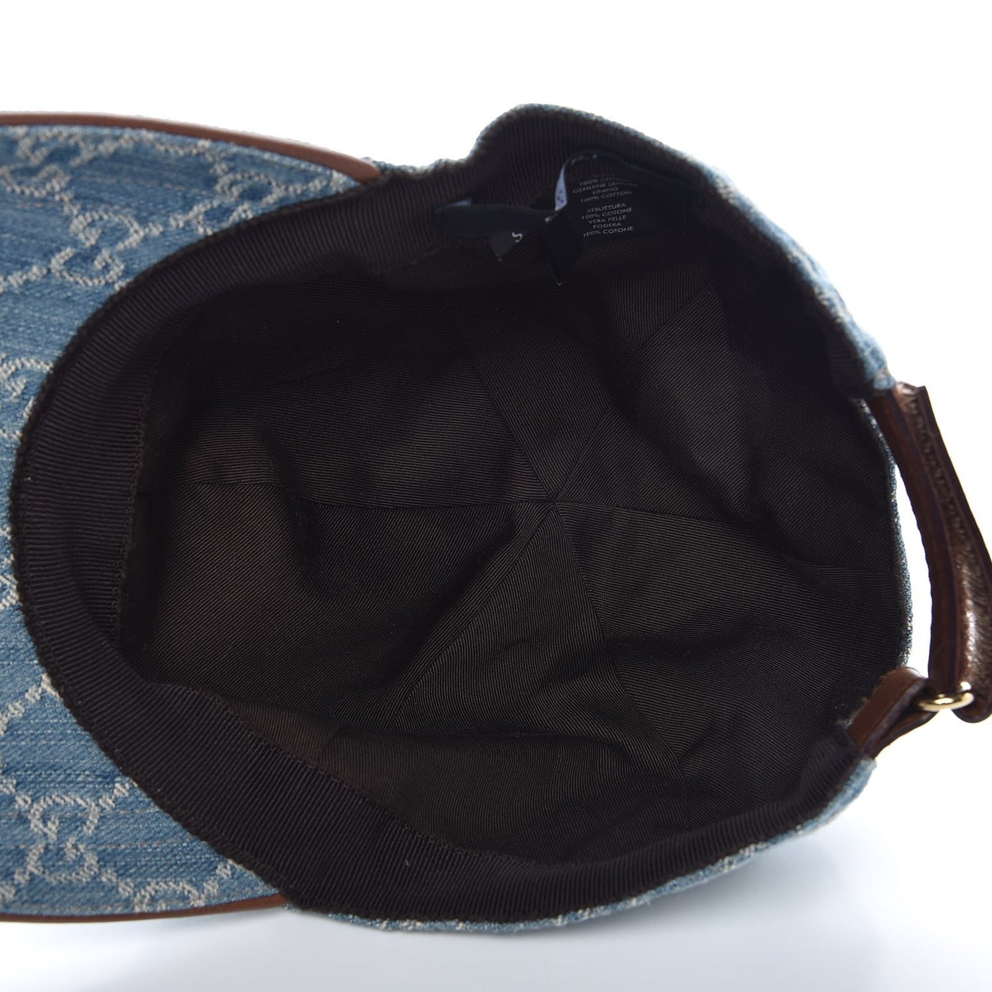 Denim GG Monogram Baseball Hat S Blue