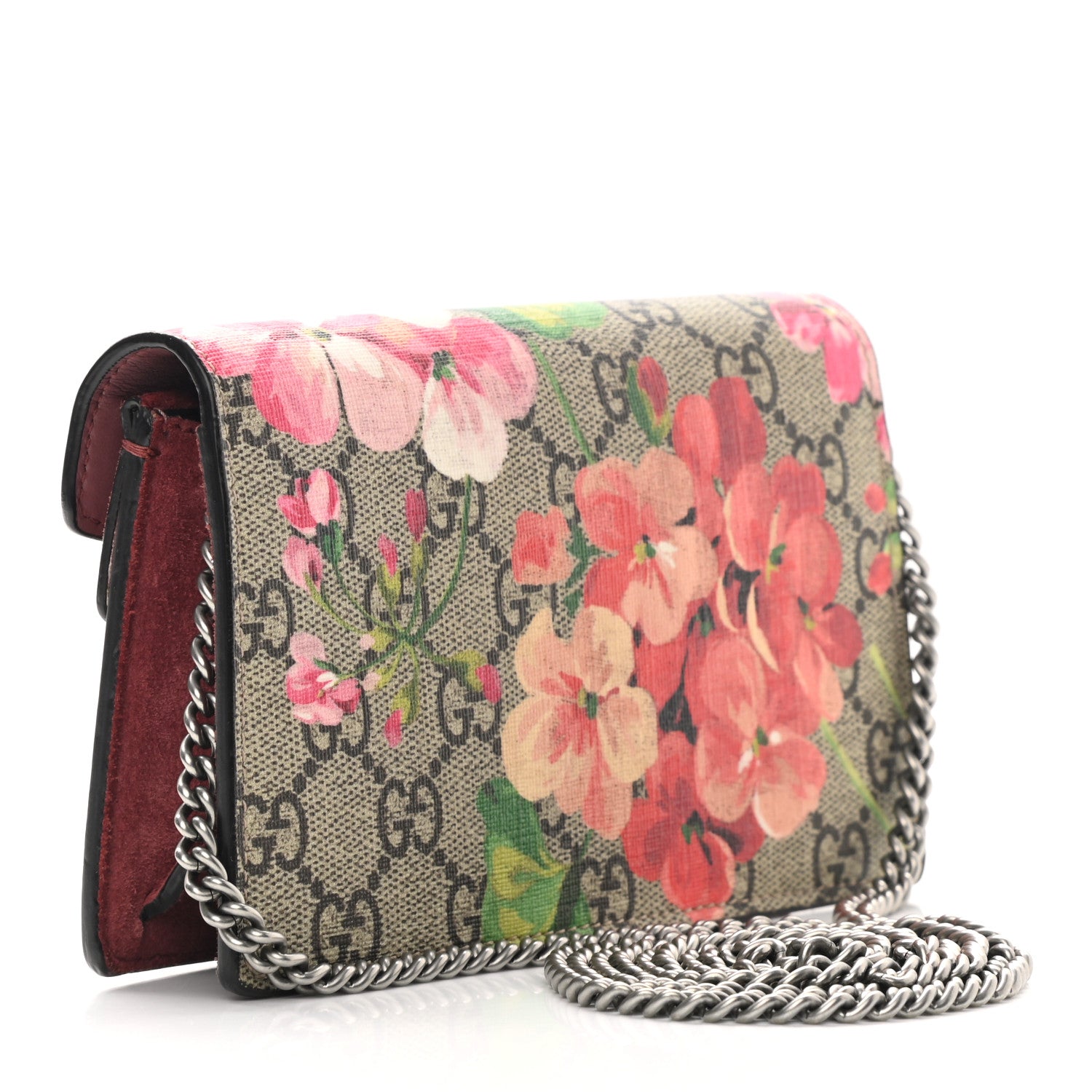 Gucci GG Supreme Monogram Blooms Super Mini Dionysus Shoulder Bag Beige Multicolor Dry Rose 3 of 9