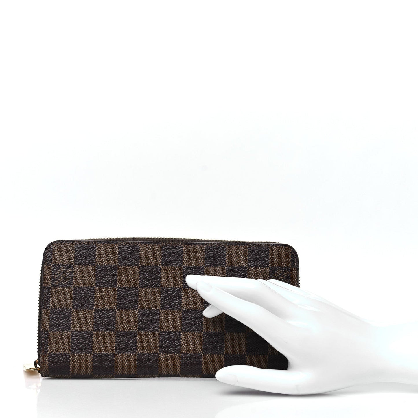 Damier Ebene Zippy Wallet Rose Ballerine