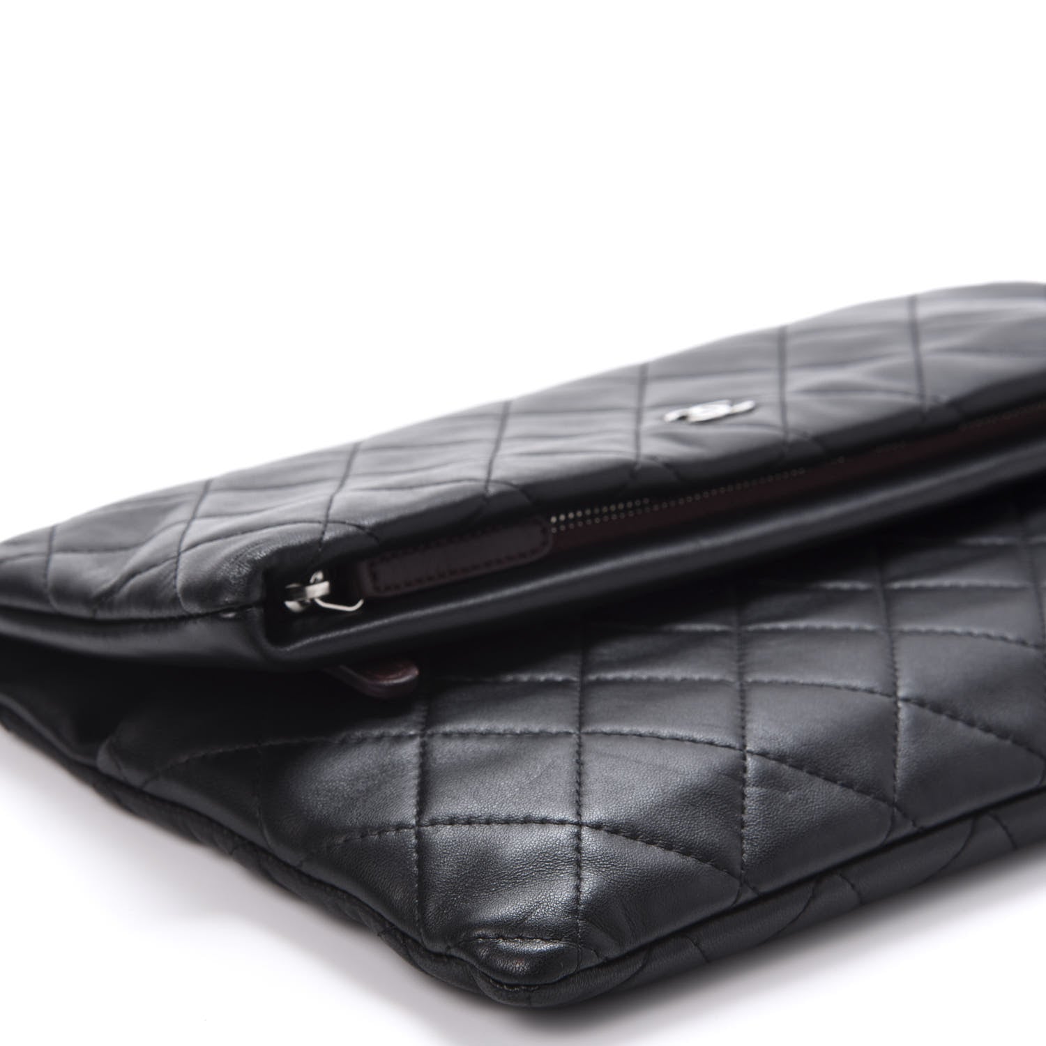 Chanel Lambskin Quilted CC Beauty Clutch Black 6 of 9