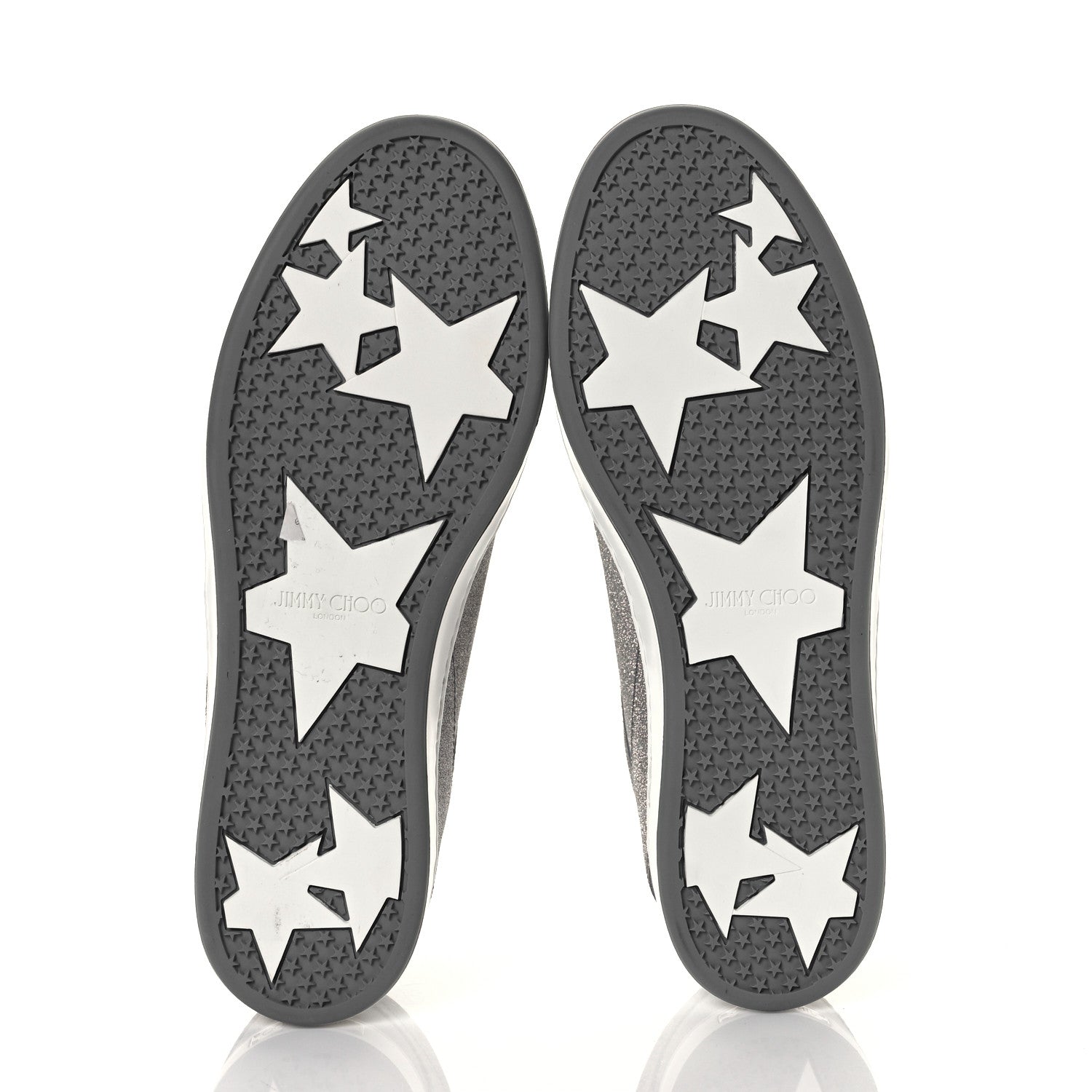 Jimmy Choo Glitter Miami Sneakers 38 Silver 18 of 30