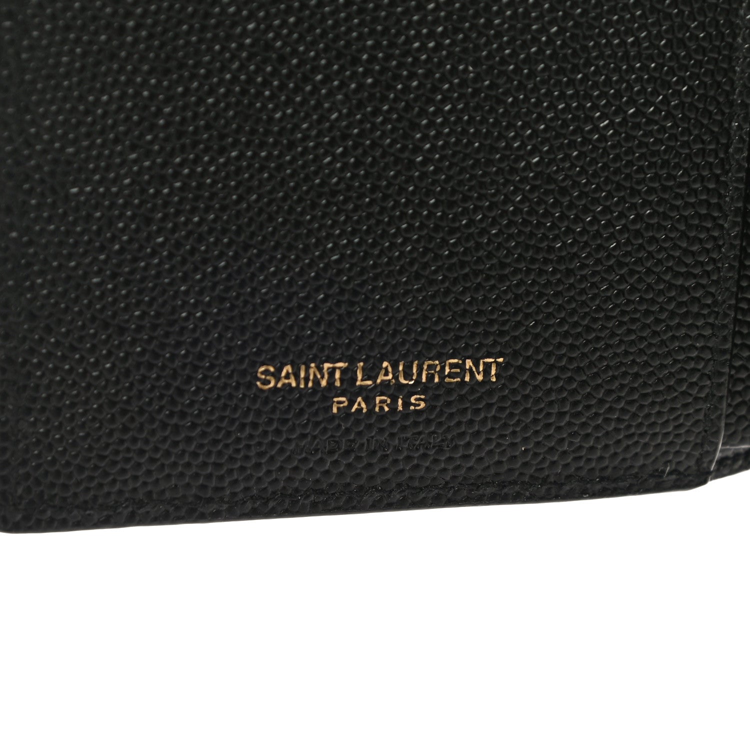 Saint Laurent Grain De Poudre Matelasse Chevron Monogram Zipped Two-Part Wallet Black 6 of 9