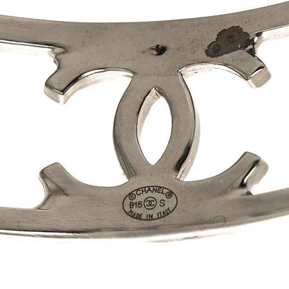 Chanel Ruthenium Logo Cuff Bracelet 4 of 5