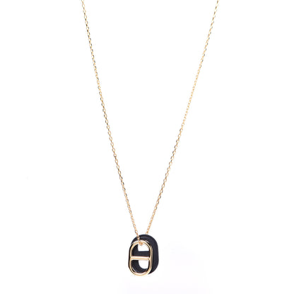 Hermes Swift O'Maillon Pendant Necklace Black 1 of 7