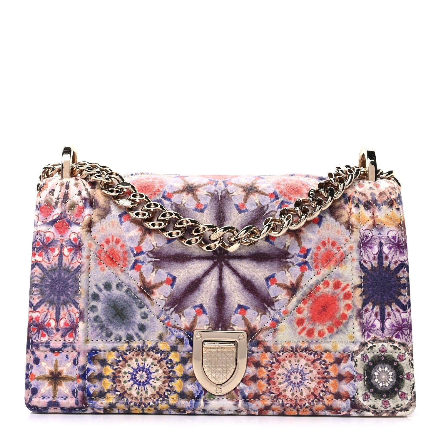 Christian Dior Calfskin Printed Small KaleiDiorscopic Diorama Flap Bag  Latte Multicolor 1 of 8