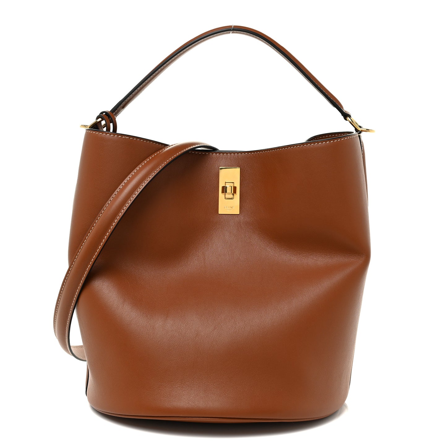 Smooth Calfskin Bucket 16 Bag Tan