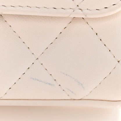 Chanel Lambskin Quilted Mini Trendy CC Clutch With Chain White 10 of 12