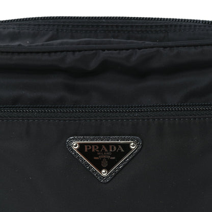 Prada Re-Nylon Vela Saffiano Pocket Double Zip Shoulder Bag  Black 5 of 7