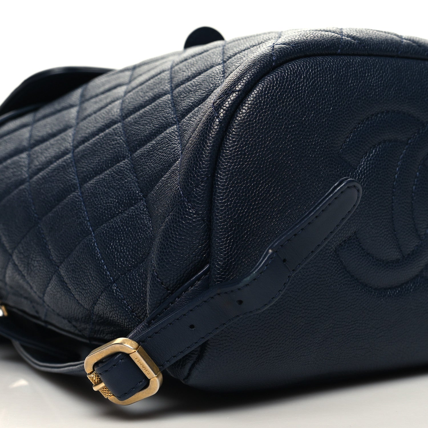 Chanel Caviar Quilted Filigree Backpack Navy 9 of 10