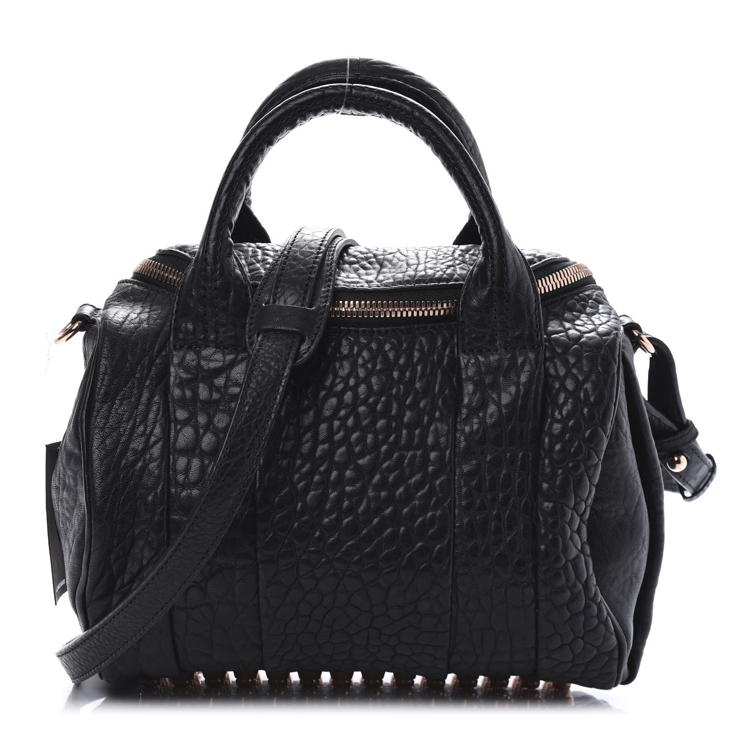 Alexander Wang Pebbled Lambskin Rockie Black Rose Gold Hardware 1 of 9