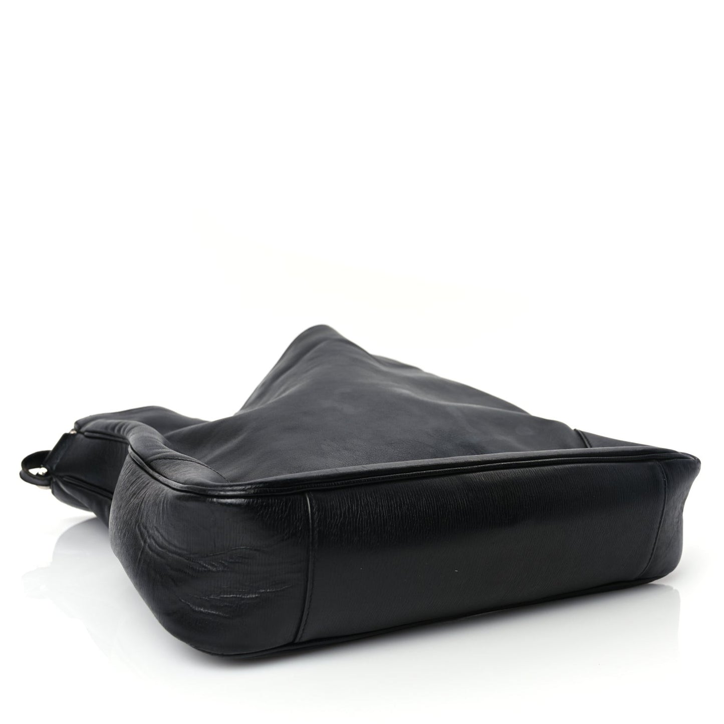 Calfskin Bamboo Shoulder Bag Black
