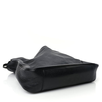 Gucci Calfskin Bamboo Shoulder Bag Black 3 of 9