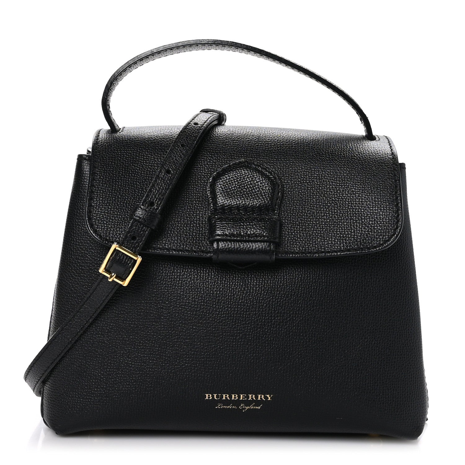 Burberry Derby Calfskin House Check Small Camberley Black 1 of 11