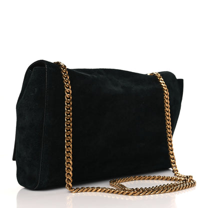 Saint Laurent Smooth Calfskin Suede Medium Reversible Monogram Kate Satchel Black 3 of 14