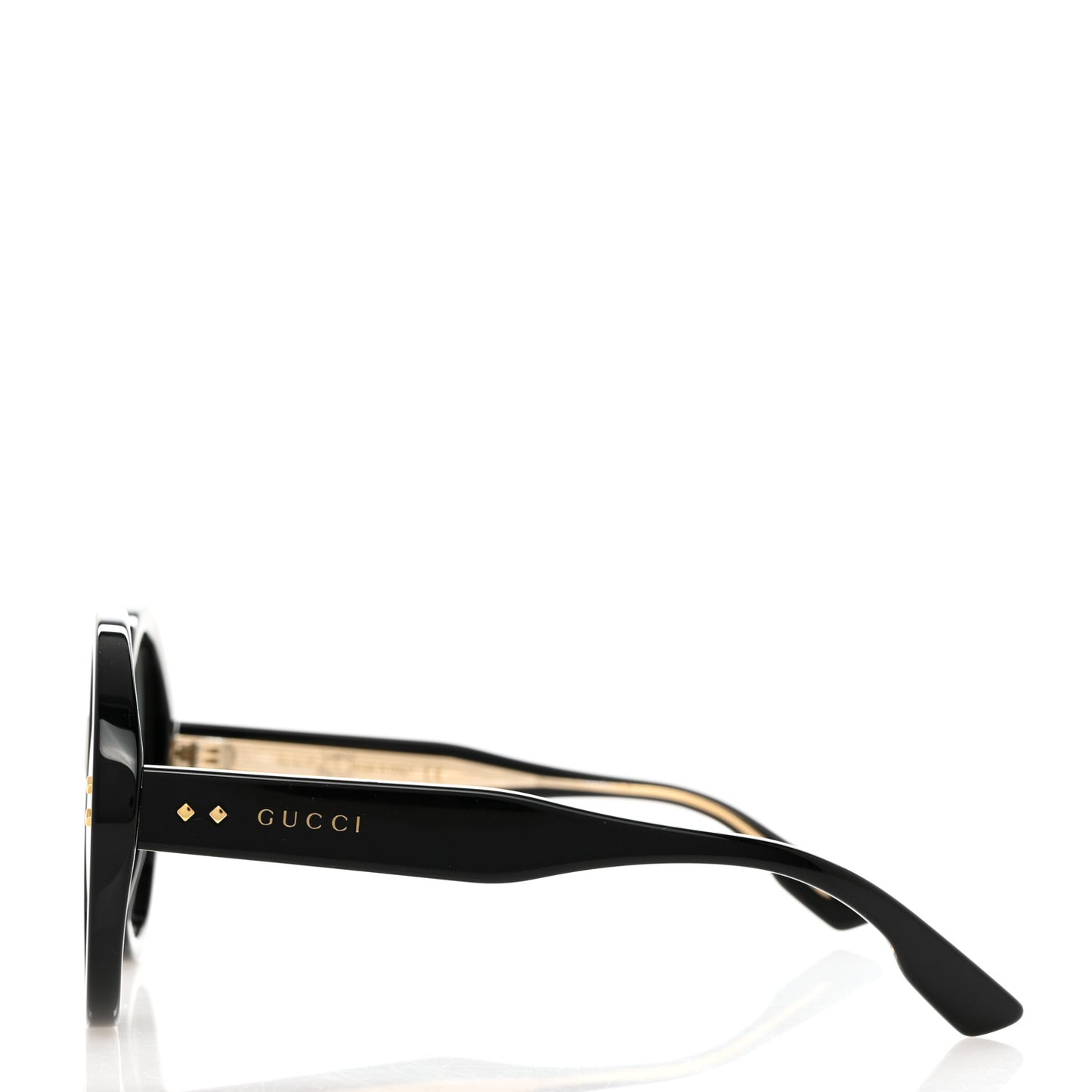 Acetate Round Sunglasses GG1081S Black