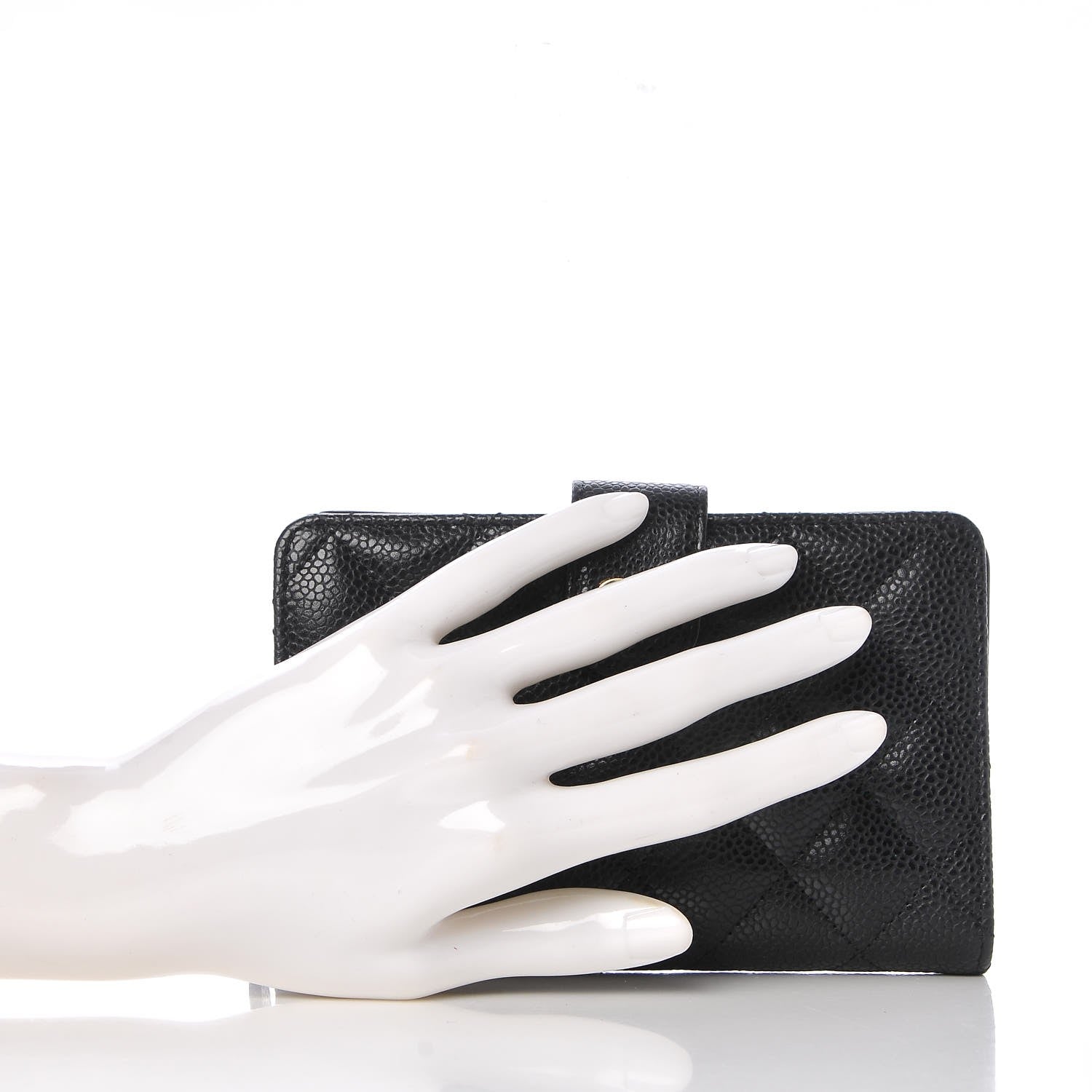 Chanel Caviar Quilted Zipped Pocket Wallet Black 2 of 8