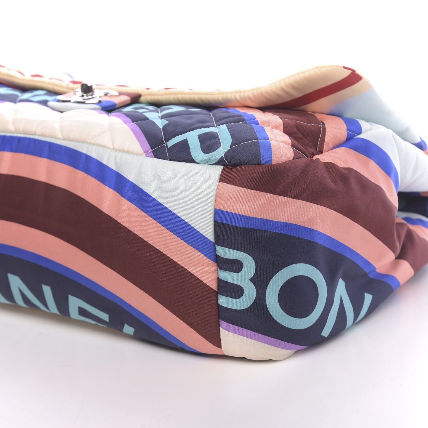 Fabric Quilted Printed XXL Flap Multicolor